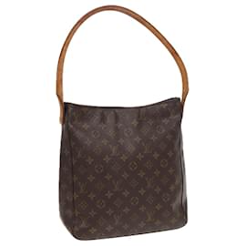 Louis Vuitton-LOUIS VUITTON Monogram Looping GM Schultertasche M51145 LV Auth 81289-Monogramm