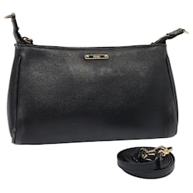 Fendi-FENDI Shoulder Bag Leather Navy Auth 80189-Navy blue