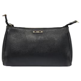 Fendi-FENDI Shoulder Bag Leather Navy Auth 80189-Navy blue