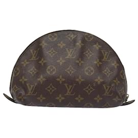Louis Vuitton-LOUIS VUITTON Monogram Trousse Demi Ronde Cosmetic Pouch M47520 LV Auth 81232-Monogram
