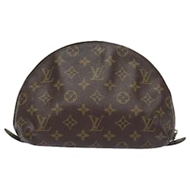 Louis Vuitton-LOUIS VUITTON Monogramm Kosmetiktasche Demi Ronde M47520 LV Auth 81232-Monogramm