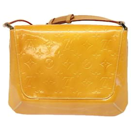 Louis Vuitton-LOUIS VUITTON Borsa Thompson Street Monogram Vernis Giallo Lime M91071 Auth 80342-D'oro