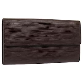 Louis Vuitton-LOUIS VUITTON Epi Pochette Portamonete Portafoglio Credito Mocha M6357D LV Auth 80202-Marrone