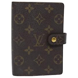 Louis Vuitton-LOUIS VUITTON Monogram Agenda PM Tagesplaner Cover R20005 LV Auth 80430-Monogramm