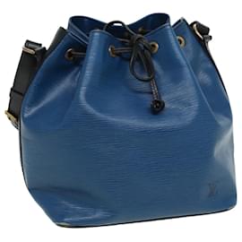 Louis Vuitton-LOUIS VUITTON Epi Petit Noe Schultertasche Farbe Schwarz Blau M44152 Auth yk13363-Schwarz,Blau