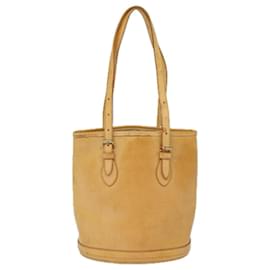 Louis Vuitton-LOUIS VUITTON Borsa a secchiello in pelle Nomad PM Beige M85001 LV Auth 80351-Beige