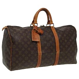 Louis Vuitton-LOUIS VUITTON Monogram Keepall 50 Borsa Boston M41426 LV Auth 81378-Monogramma