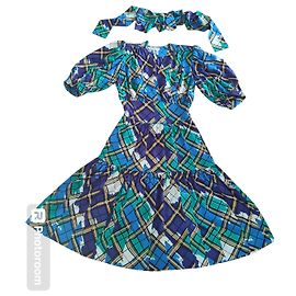 Vestido de crepé de seda Yves Saint Laurent Multicolor Multicolor