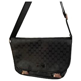 Gucci Black Leather Briefcase Black