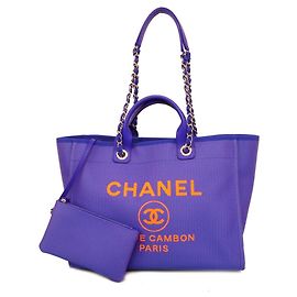 Chanel Deauville Handbag Blue