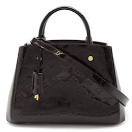 Louis Vuitton-Borsa Louis Vuitton Monogram Vernis Montaigne BB-Bordò