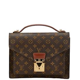 Louis Vuitton-Louis Vuitton Monogram Monceau Handbag-Brown