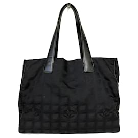 Chanel-CHANEL New Travel Line Tote MM Bag-Black