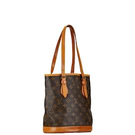 Louis Vuitton-Louis Vuitton Monogram Petit Bucket PM Tote Bag-Braun,Monogramm