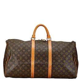 Louis Vuitton-Sac Boston Keepall 55 Monogram Louis Vuitton-Marron