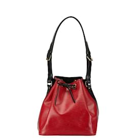 Louis Vuitton-Sac à épaule Petit Noé Epi Louis Vuitton-Noir,Rouge