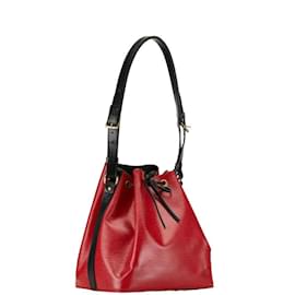 Louis Vuitton-Sac à épaule Petit Noé Epi Louis Vuitton-Noir,Rouge