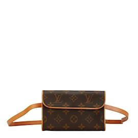 Louis Vuitton-Louis Vuitton Monogram Pochette Florentine Umhängetasche-Braun