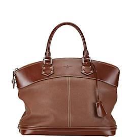 Louis Vuitton-Louis Vuitton Suhali Lockit PM Handbag-Brown