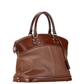 Louis Vuitton-Louis Vuitton Suhali Lockit PM Handbag-Brown
