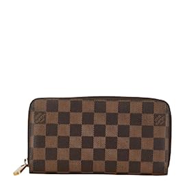 Louis Vuitton-Portafoglio Zippy Damier Louis Vuitton-Marrone