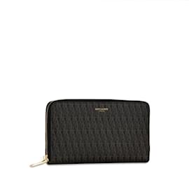 Saint Laurent-Saint Laurent Monogram Langbörse-Braun,Schwarz