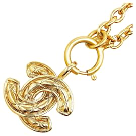 Chanel-Collier Chanel Matelassé Coco Mark-Doré