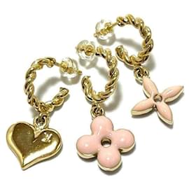 Louis Vuitton-Boucles d'oreilles Sweet Monogram Boucle de Reuil pour femmes Louis Vuitton-Rose