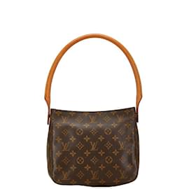 Louis Vuitton-Borsa a Spalla Looping MM Monogramma Louis Vuitton-Marrone,Monogramma