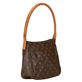 Louis Vuitton-Louis Vuitton Monogram Looping MM Schultertasche-Braun,Monogramm