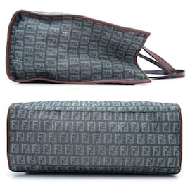 Fendi-Fendi Zucchino Tote Bag-Blue