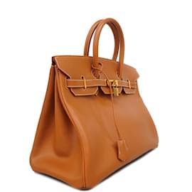 Hermès-Bolso Hermès Birkin 35 en oro-Dorado