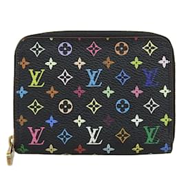 Louis Vuitton-Porte-monnaie Zippy en Monogram Multicolore Louis Vuitton-Noir,Multicolore