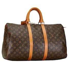 Louis Vuitton-Sac Boston Keepall 45 Monogram Louis Vuitton-Marron