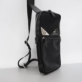 Fendi-Fendi Body Bag Monster Leather Black Men's-Black