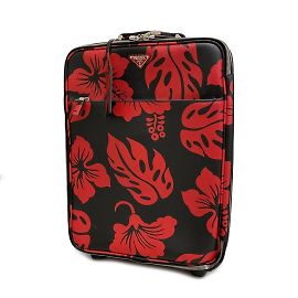 Valigia in pelle Saffiano Prada Nero Rosso
