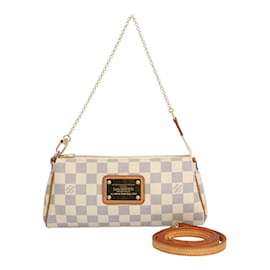 Louis Vuitton-Sac à épaule Eva Damier Azur de Louis Vuitton-Blanc