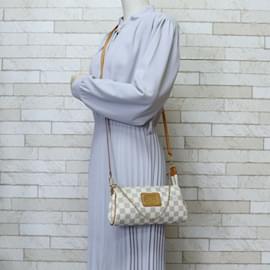 Louis Vuitton-Sac à épaule Eva Damier Azur de Louis Vuitton-Blanc