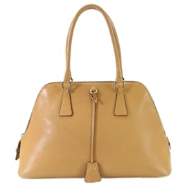 Prada-Prada Boston Camel Leather Handbag-Camel