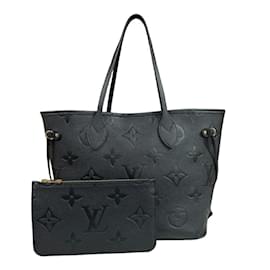 Louis Vuitton-Louis Vuitton Neverfull MM Monogram Empreinte Tote Bag-Black