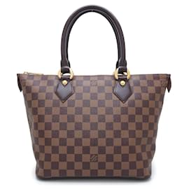 Louis Vuitton-Sac à main Louis Vuitton Damier Saleya PM-Damier ebène