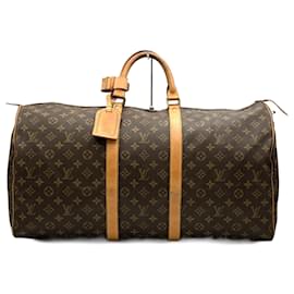 Louis Vuitton-Sac Boston Keepall 55 Louis Vuitton-Marron