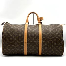 Louis Vuitton-Sac Boston Keepall 55 Louis Vuitton-Marron