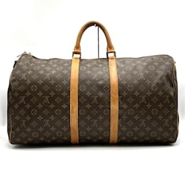 Louis Vuitton-Sac Boston Keepall Bandoulière 55 Louis Vuitton-Marron