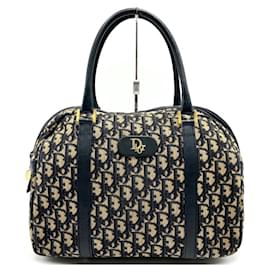 Christian Dior-Bolsa Boston de lona marrom Christian Dior-Marrom