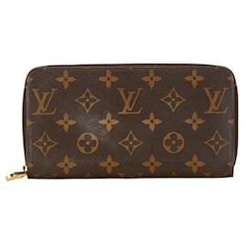 Louis Vuitton-Portefeuille Zippy Monogram Louis Vuitton-Marron,Rose,Monogramme