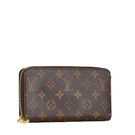 Louis Vuitton-Portefeuille Zippy Monogram Louis Vuitton-Marron,Rose,Monogramme