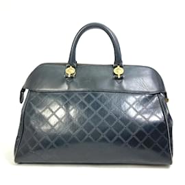 Versace-Bolsa Boston de couro preto Versace-Preto