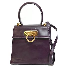 Bolsa de Ombro Vala 2WAY da Salvatore Ferragamo Roxo