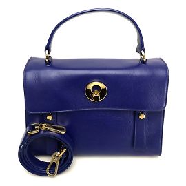 Bolsa de couro azul Saint Laurent Azul